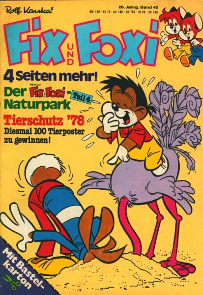 Fix und Foxi (Pabel, Gb.) 26. Jhrg. mit Beilage Nr. 9-52