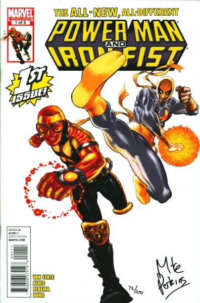 Power Man and Iron Fist (2011) signed by Mike Perkins 1