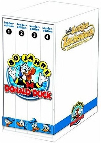 Lustiges Taschenbuch (Ehapa, Tb.) Sonderedition 80 Jahre Donald Duck Nr. 1-4 kpl. (Z1) im Schuber