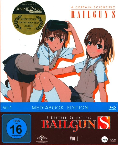 A Certain Scientific Railgun S Vol.1 Blu-ray Mediabook Edition im Schuber