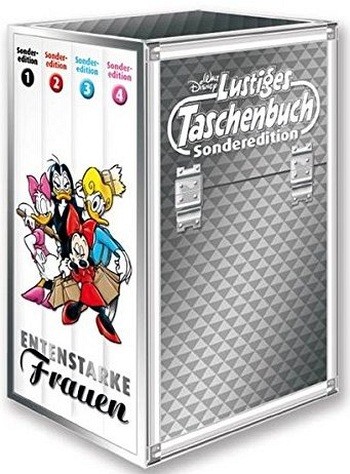 Lustiges Taschenbuch (Ehapa, Tb.) Sonderedition Entenstarke Frauen Nr. 1-4 kpl. im Schuber + Gundel